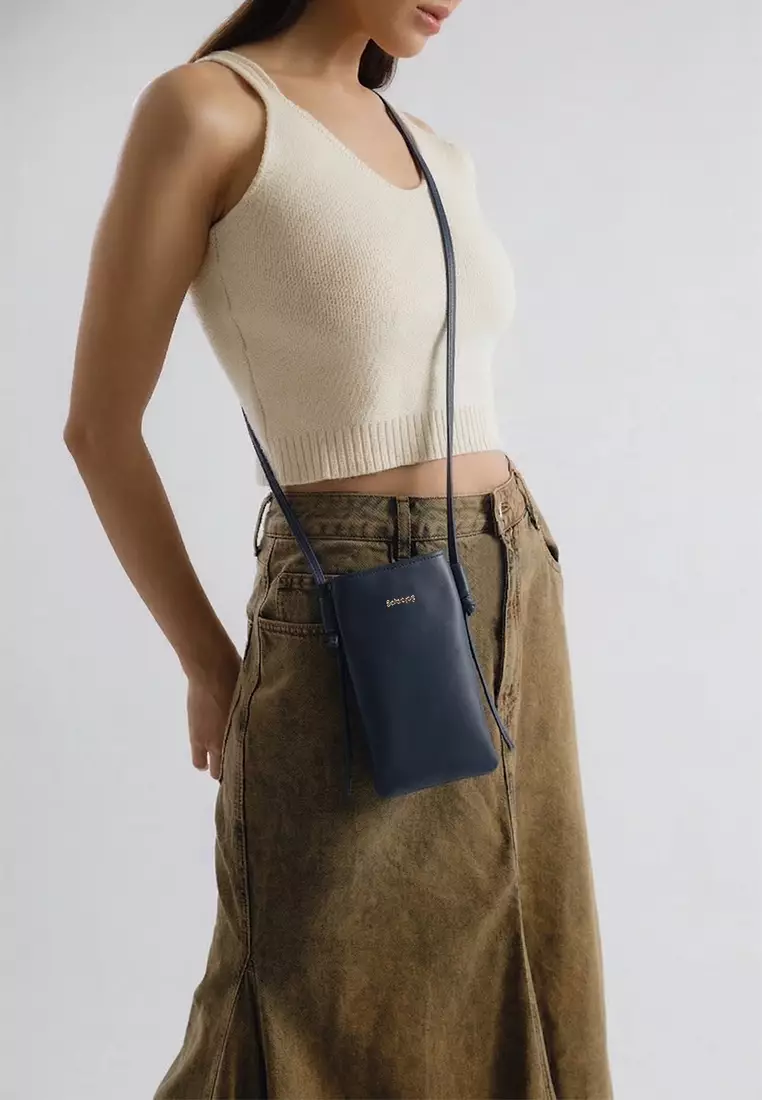 斜背手機小袋 - 海軍藍色