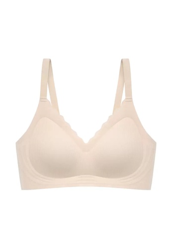 Kiss & Tell beige Delia Seamless Wireless Comfortable Push Up Support Bra in Nude 99807US4C9E902GS_1