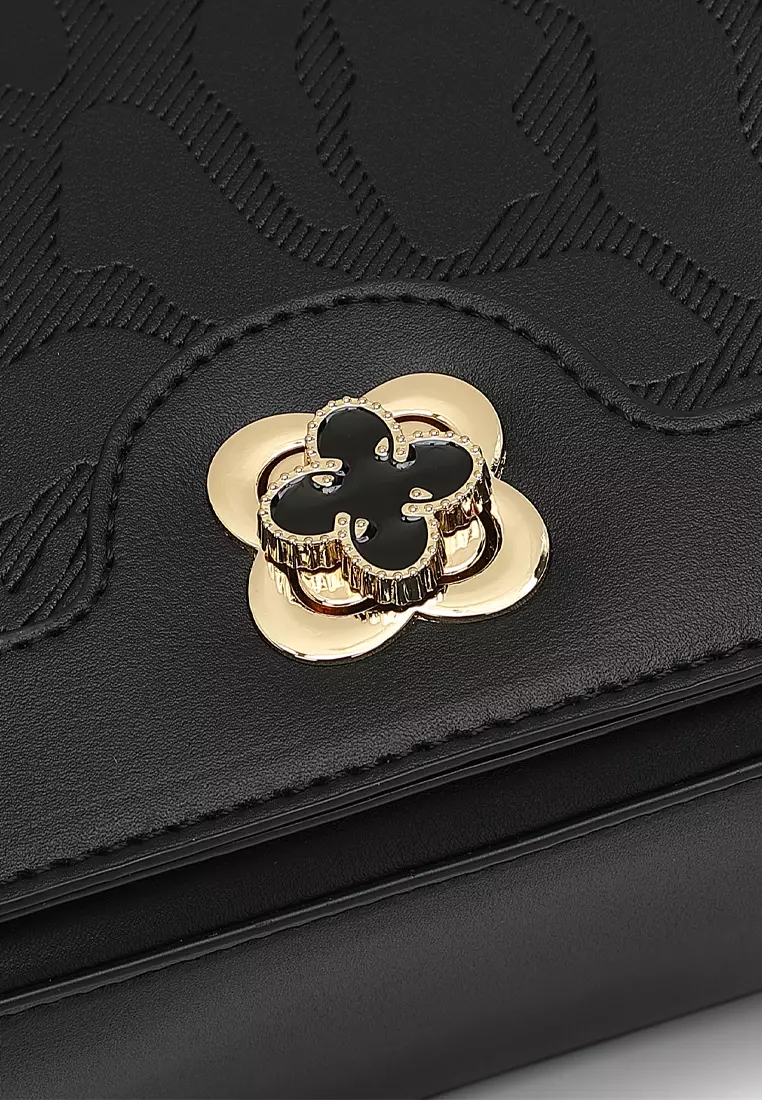 Women's Top Handle Bag / Sling Bag / Crossbody Bag - Black