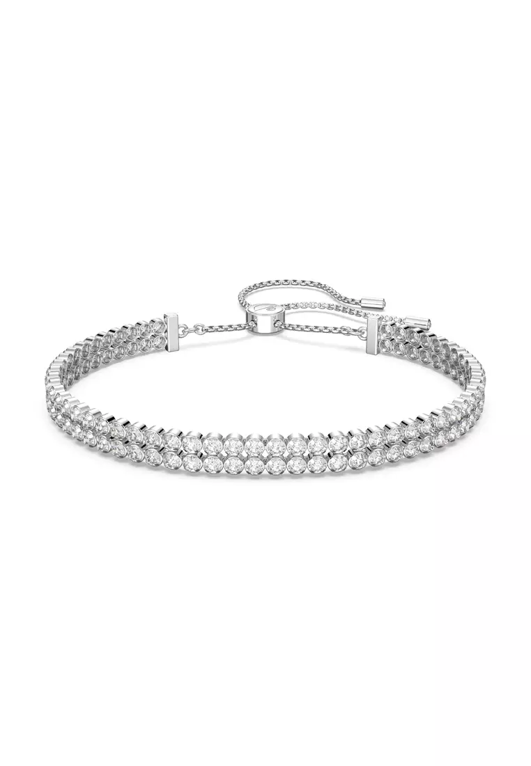 Buy Swarovski Matrix Bracelet Round Cut White Rhodium Plated Online Zalora Malaysia 5644