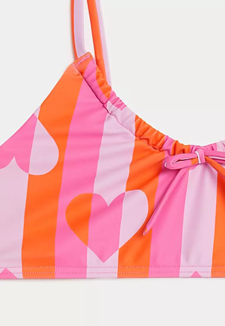 Printed Tie Front Bikini