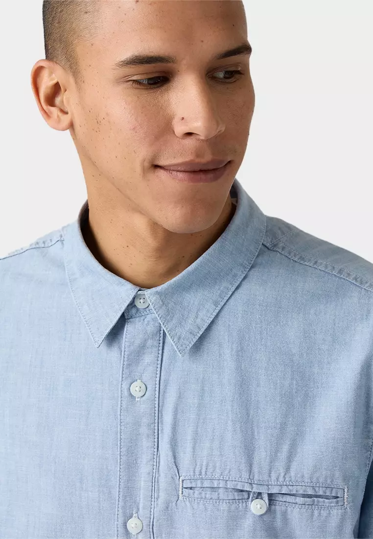 Men's Short-Sleeve Zandt Cropped Shirt 003NV-0003