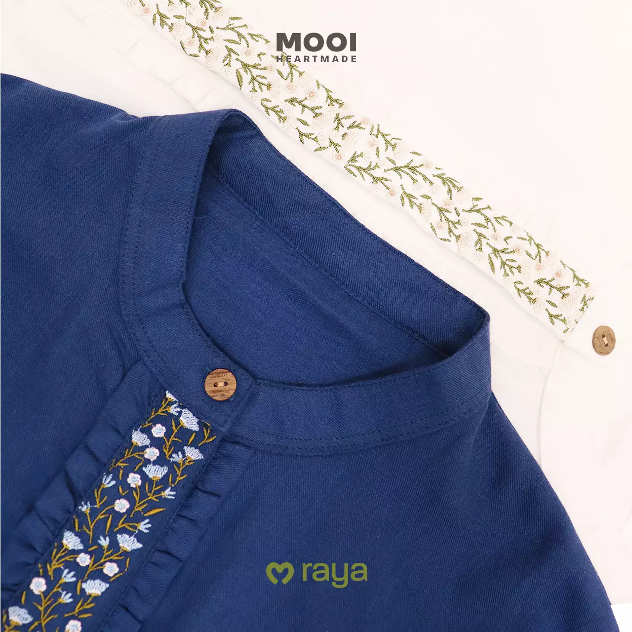 Mooi Tunik Wanita Atasan Wanita Raya Collection Alzena Tunic - Dusty Blue