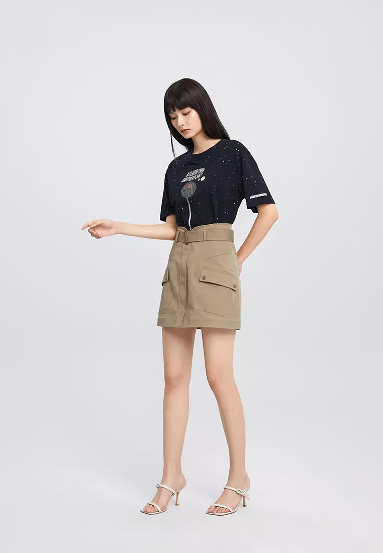 Cargo Mini Skirt with Belt