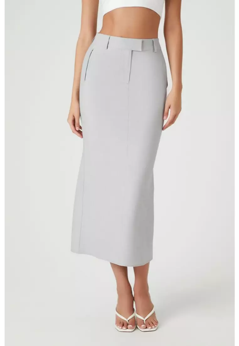 Straight Slit Maxi Skirt