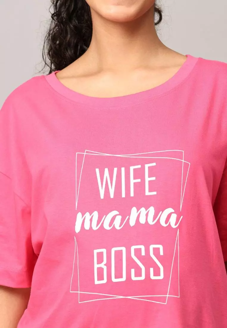 Wife-Mama-Boss Oversized Mumma T-shirt