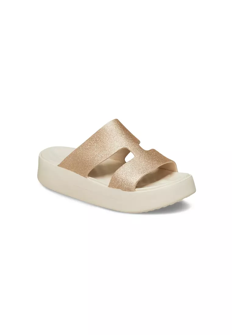 Discount on Crocs  shoes - SKU: Women's Getaway Platform Glitter H-Strap in Stucco