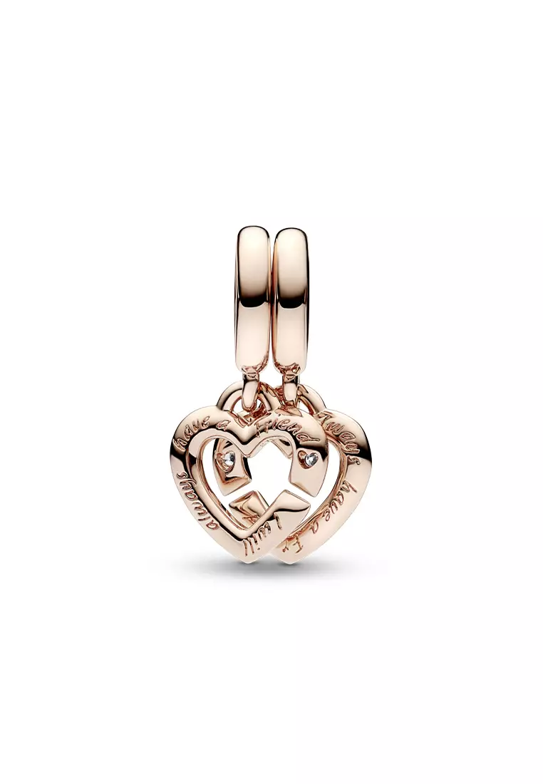 Rose gold sister pandora clearance charm