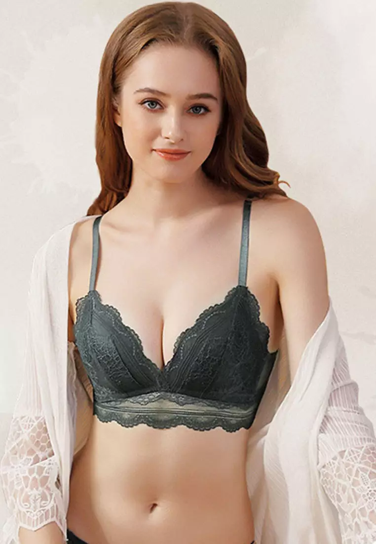 Lace Edge SteelRingless Bra Set CA072906GR