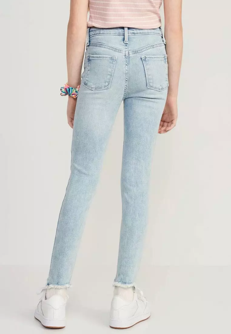 High-Waisted Rockstar 360° Stretch Frayed-Hem