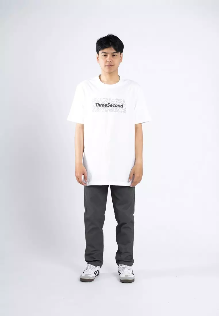 3Second Men's T-Shirt Short Sleeve Regular Fit Cotton Chaotic OL-C220525