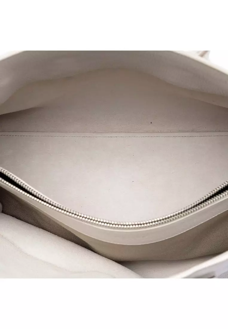 Pre-Loved Saint Laurent Small Grained Calfskin Supple Sac De Jour Satchel