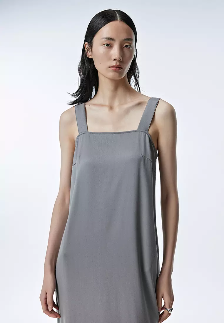 女士簡約寬鬆吊帶連衣裙