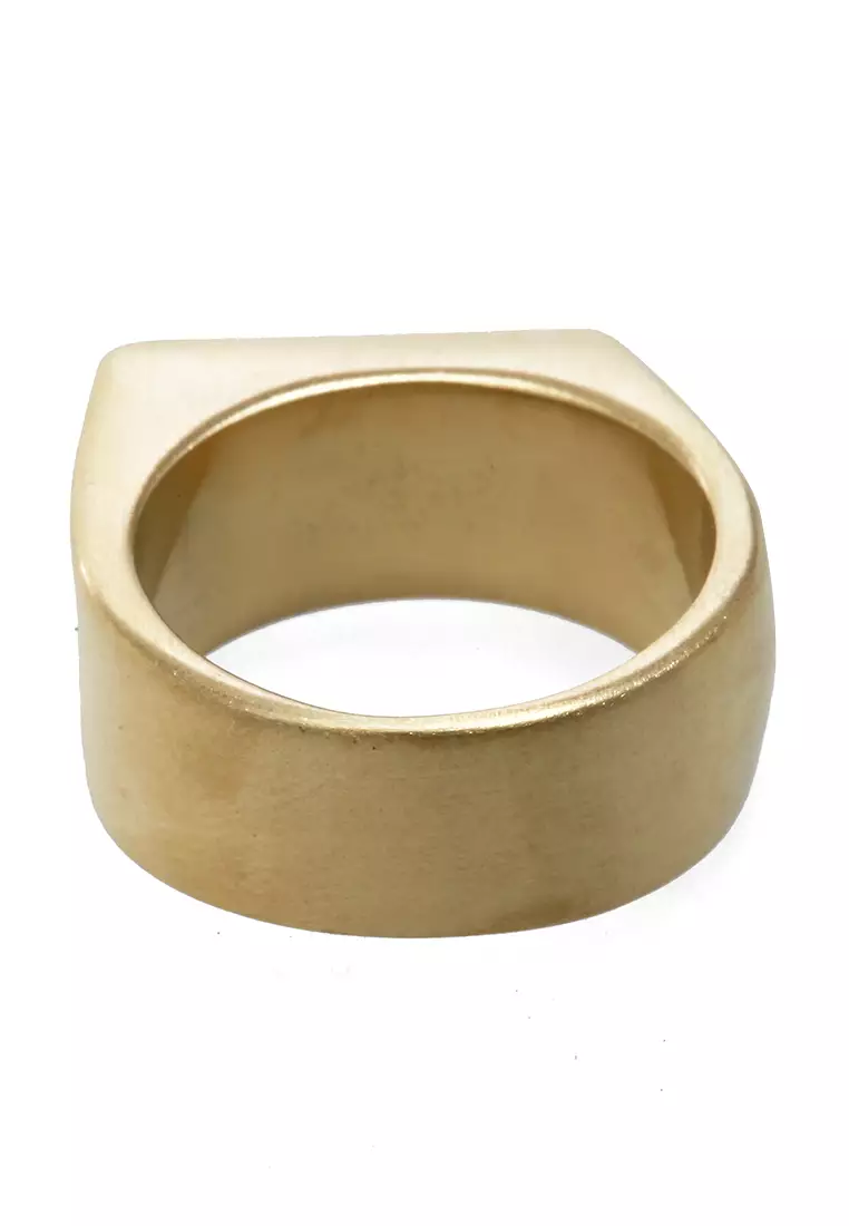 Daisy Aksesoris Fashion Pria Wanita CIncin Uniqe Design Material Titanium ORIGINAL - Gold Doff