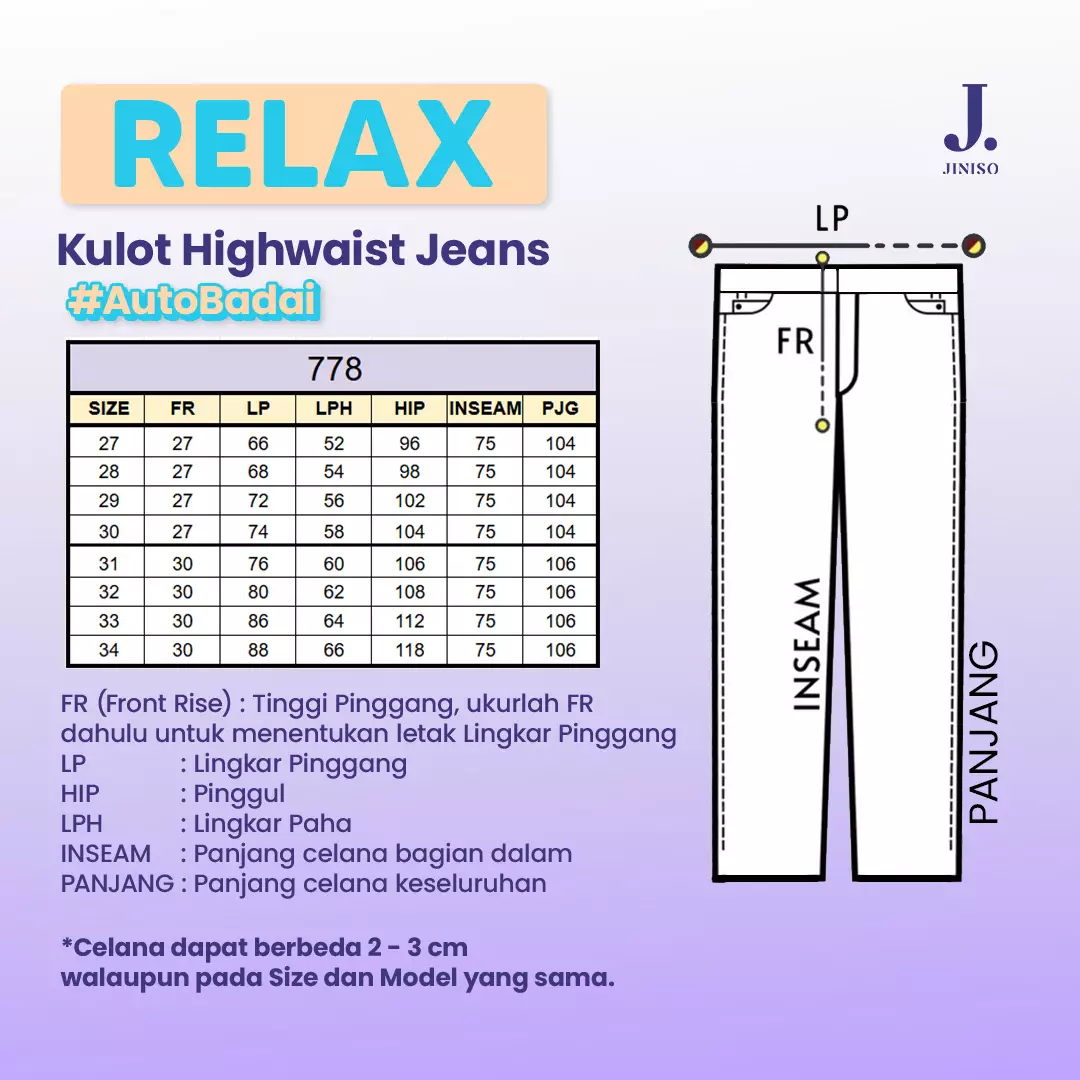 Kulot Highwaist Jeans 778 RELAX