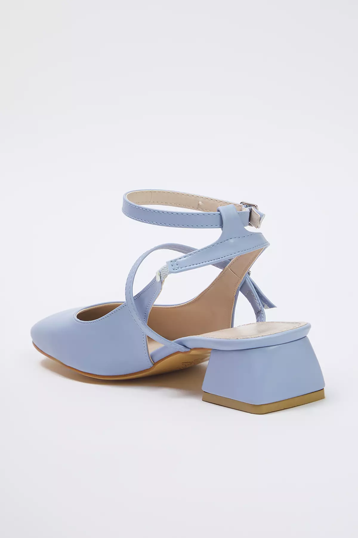Baby Blue Mary Jane Ankle Strap Square Toe Women High Heels Shoes Takss24To00009