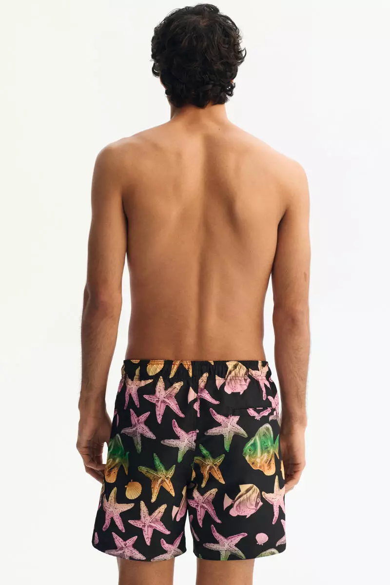 Patterned swim shorts