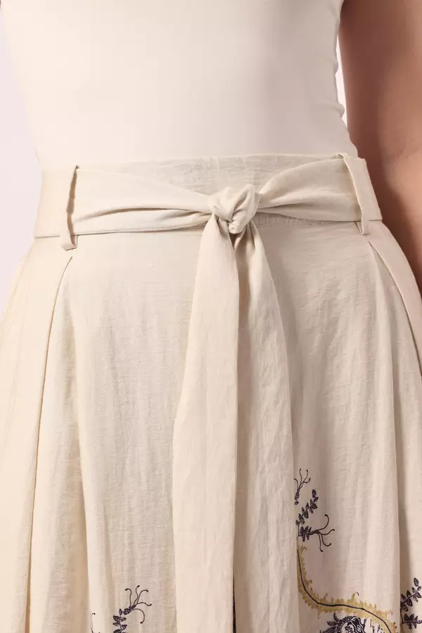 MINIMAL - Kanza - Kulot Motif Parang - Beige Warna Beige