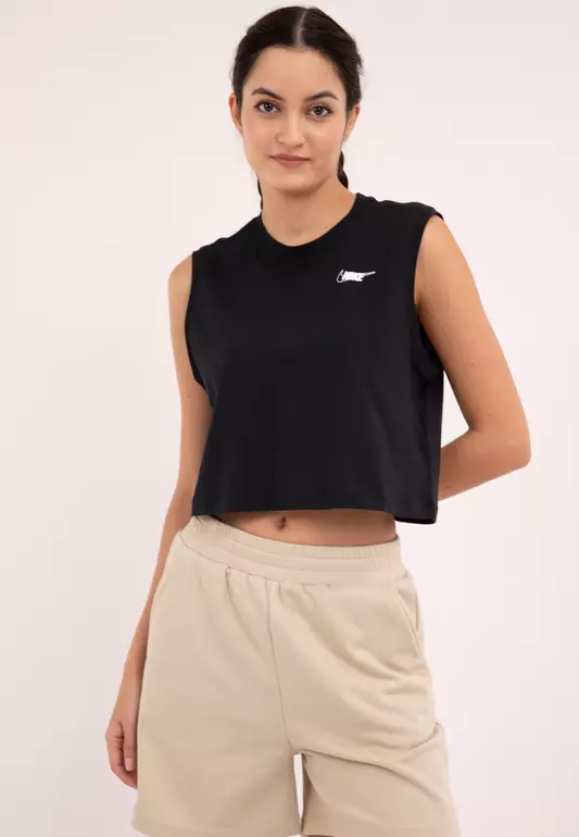 Sportswear Club Women's Sleeveless Cropped Top