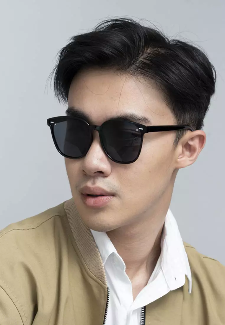 Houseofcuff Frame Kacamata Sun Glasses Pria Wanita Unisex Hitam A15