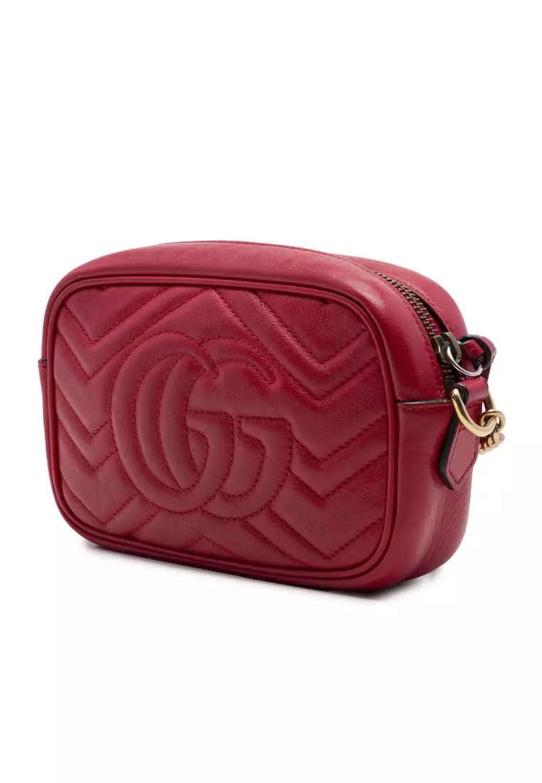 Pre-Loved Gucci Mini Gg Marmont Matelasse Leather Crossbody