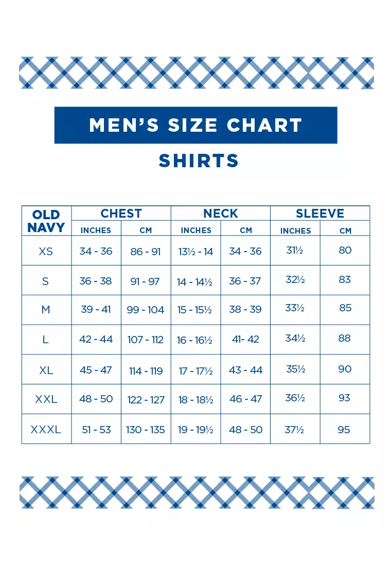 Old navy jean size 2024 measurements