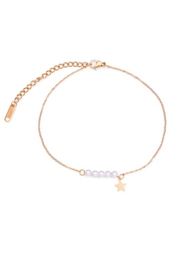Air Jewellery gold Luxurious Arlington Star Anklet In Rose Gold CAFC0AC3AC7892GS_1