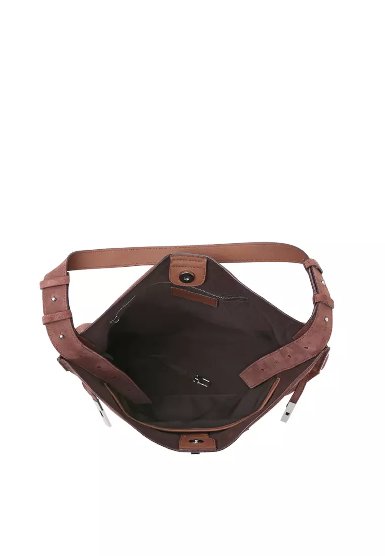 SAOI Belt Tote II - Suede Coconut