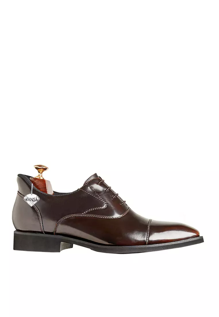 Discount on Twenty Eight Shoes  shoes - SKU: VANSA Patent Cow Leather Cap Toe Lace-up Business Shoes VSM-F-25315-8S