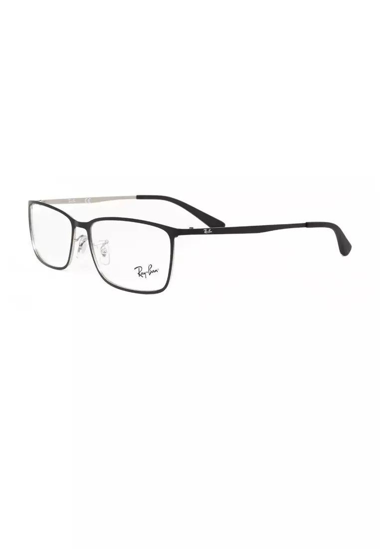 Buy Ray Ban Unisex Black Metal Rectangle Eyeglasses Rb6348d