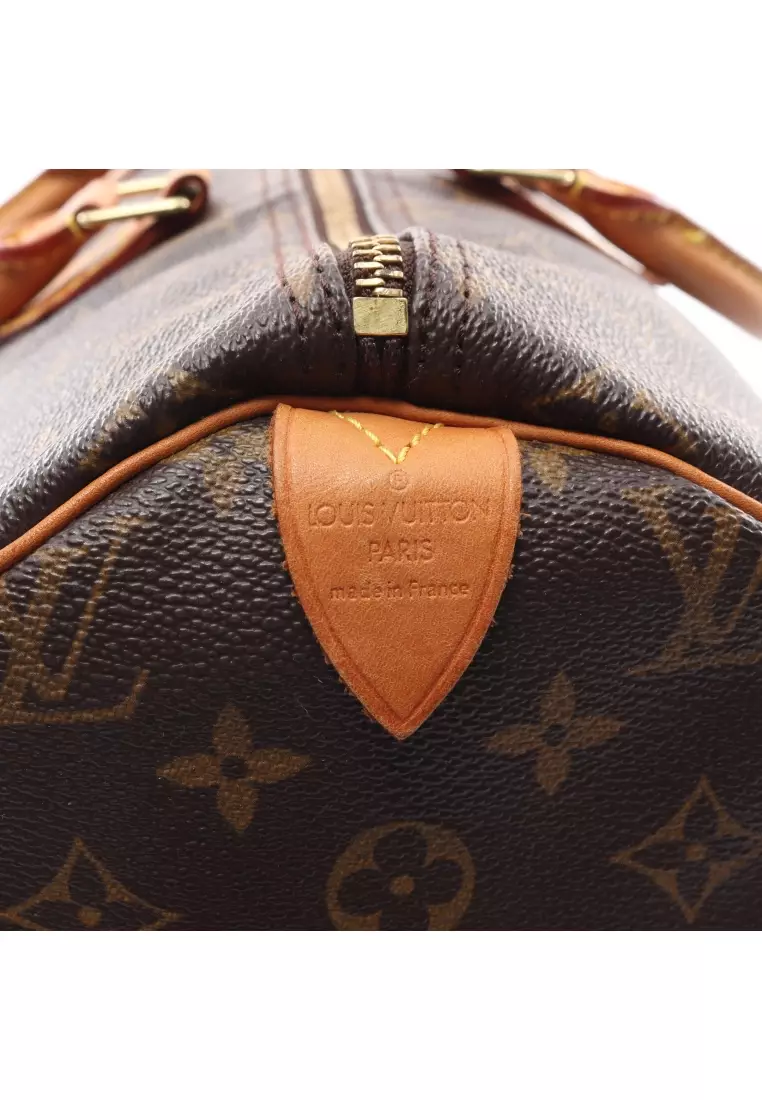 LOUIS VUITTON Boston Bag Pre Loved Monogram Speedy 40 Bandouliere