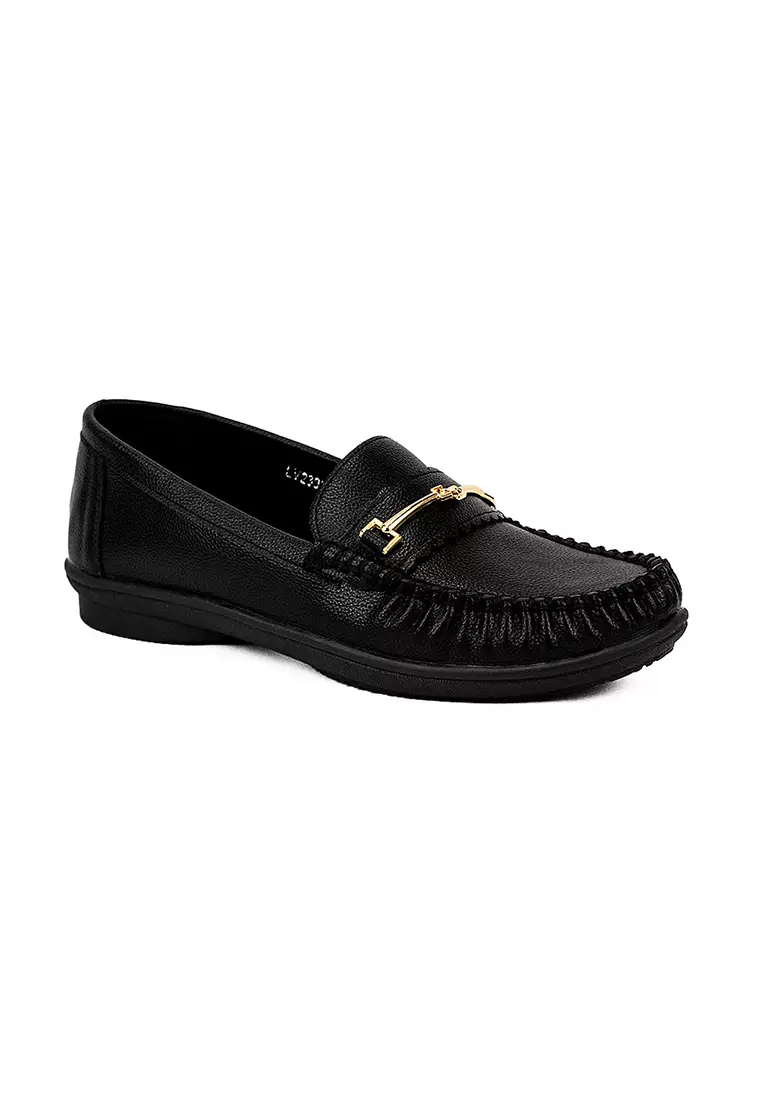 Women's Loafers Flats Shoes LV 23031 Black C15 C28 C74