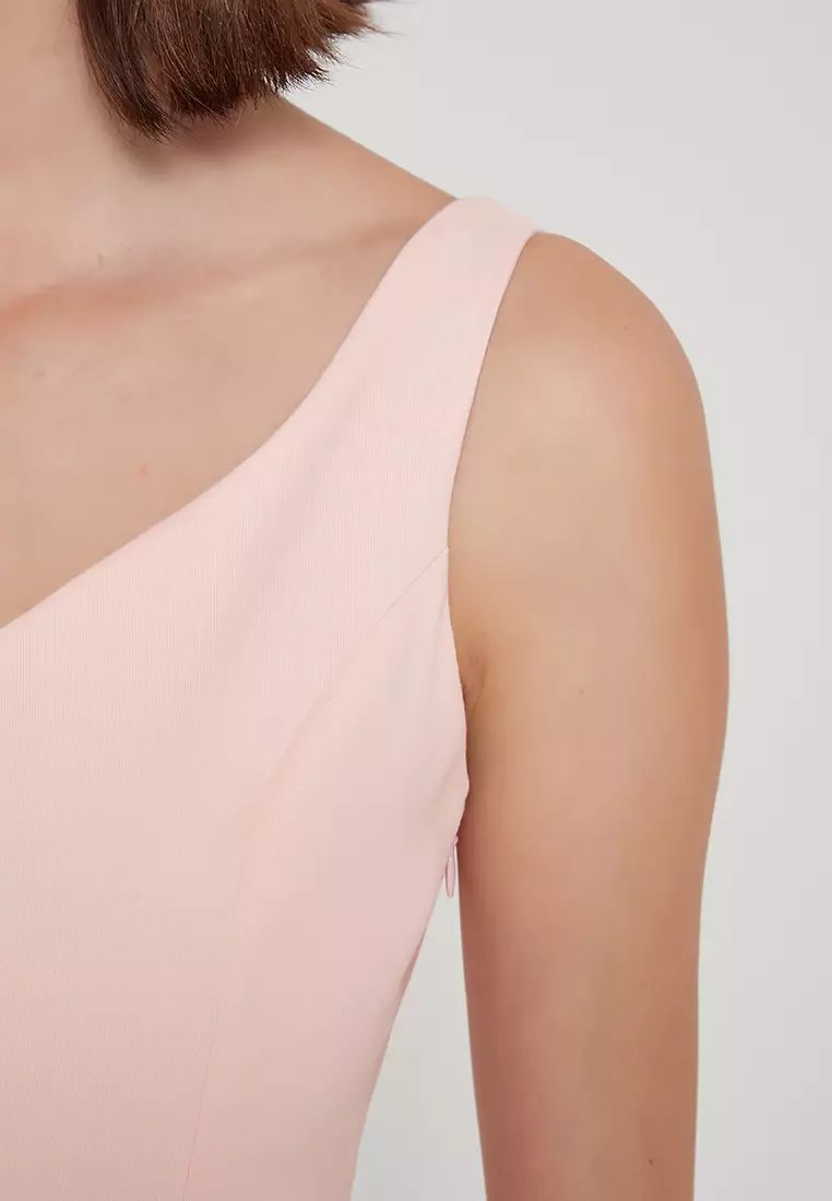 Original Design Elegant Temperament Sleeveless V-Neck Transparent Color block A-Line One Piece Dress B22041206PI