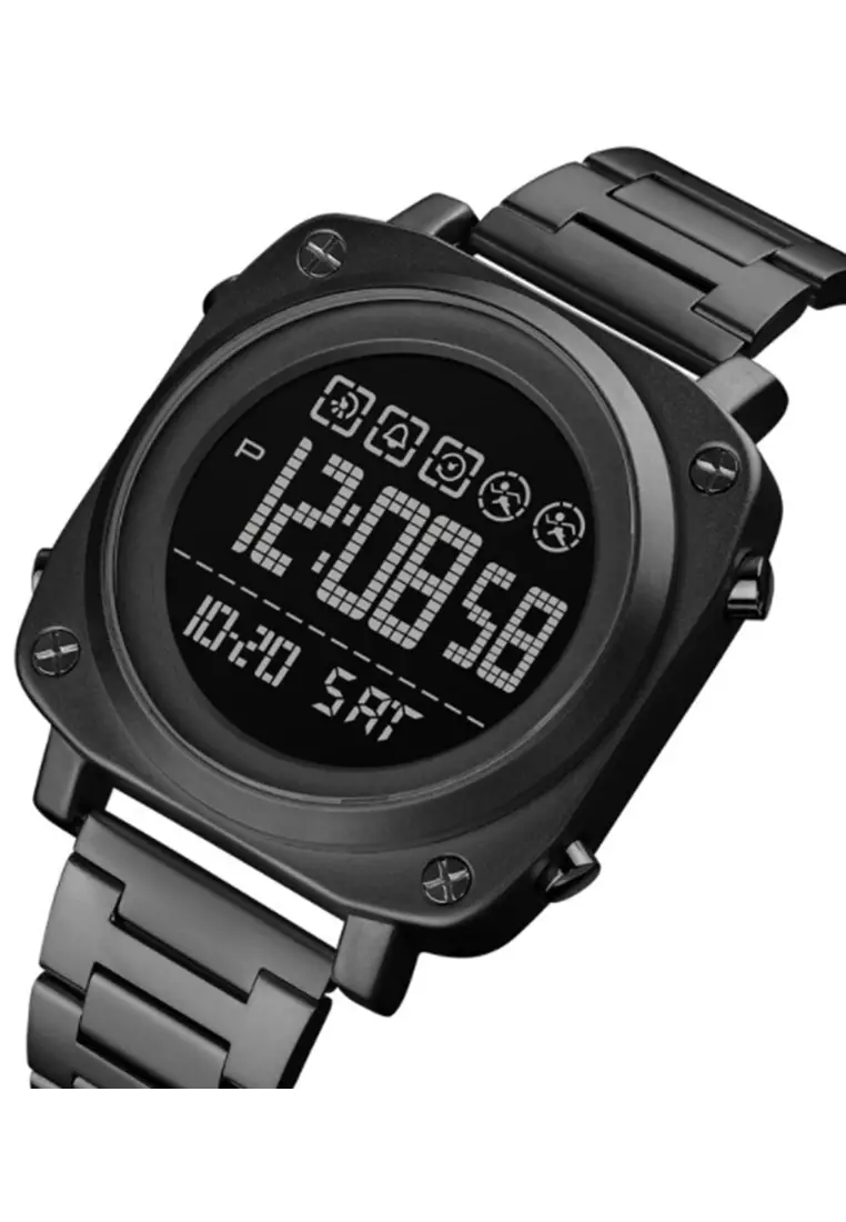 Jam Tangan Digital Pria Waterproof Many Function Strap Tali Material Stainless Steel BL05 ORIGINAL