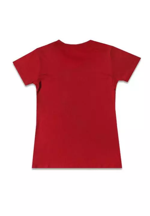 LTF05 s/s tangan pendek kaos t shirt wanita polos maroon