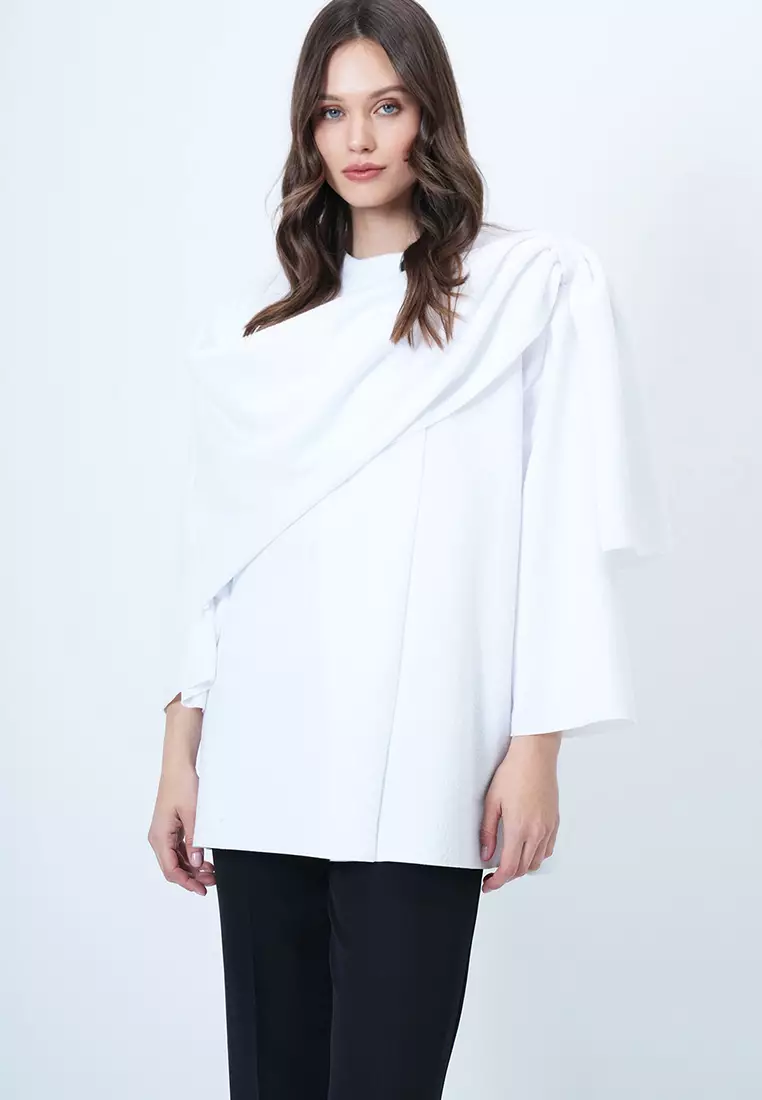Shawl Detailed Fleece Jacket