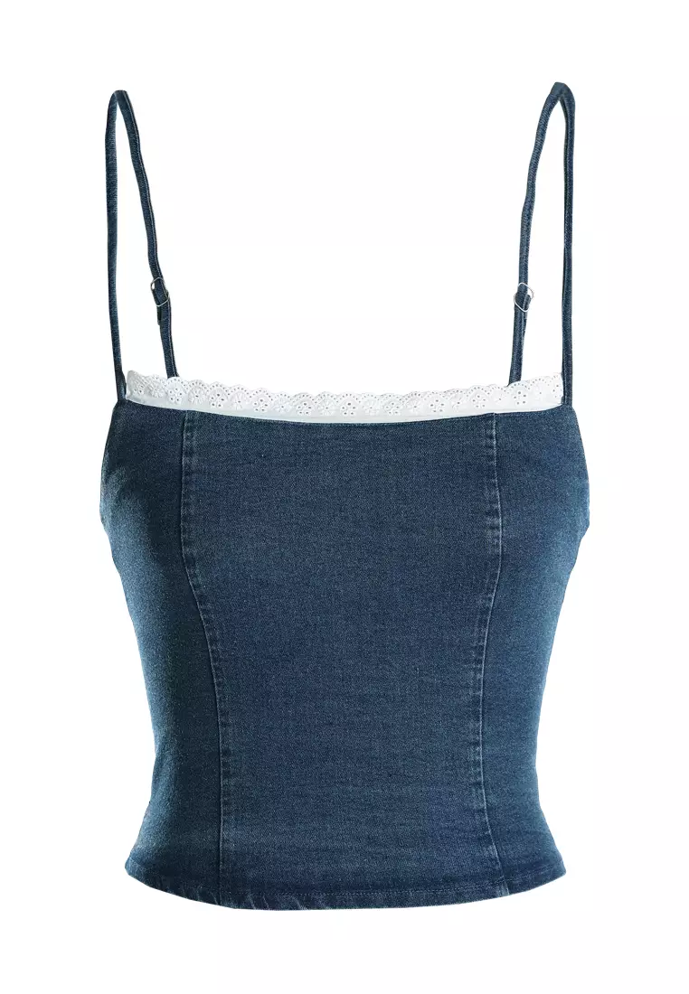 Atasan Korset Vintage Tali Spaghetti