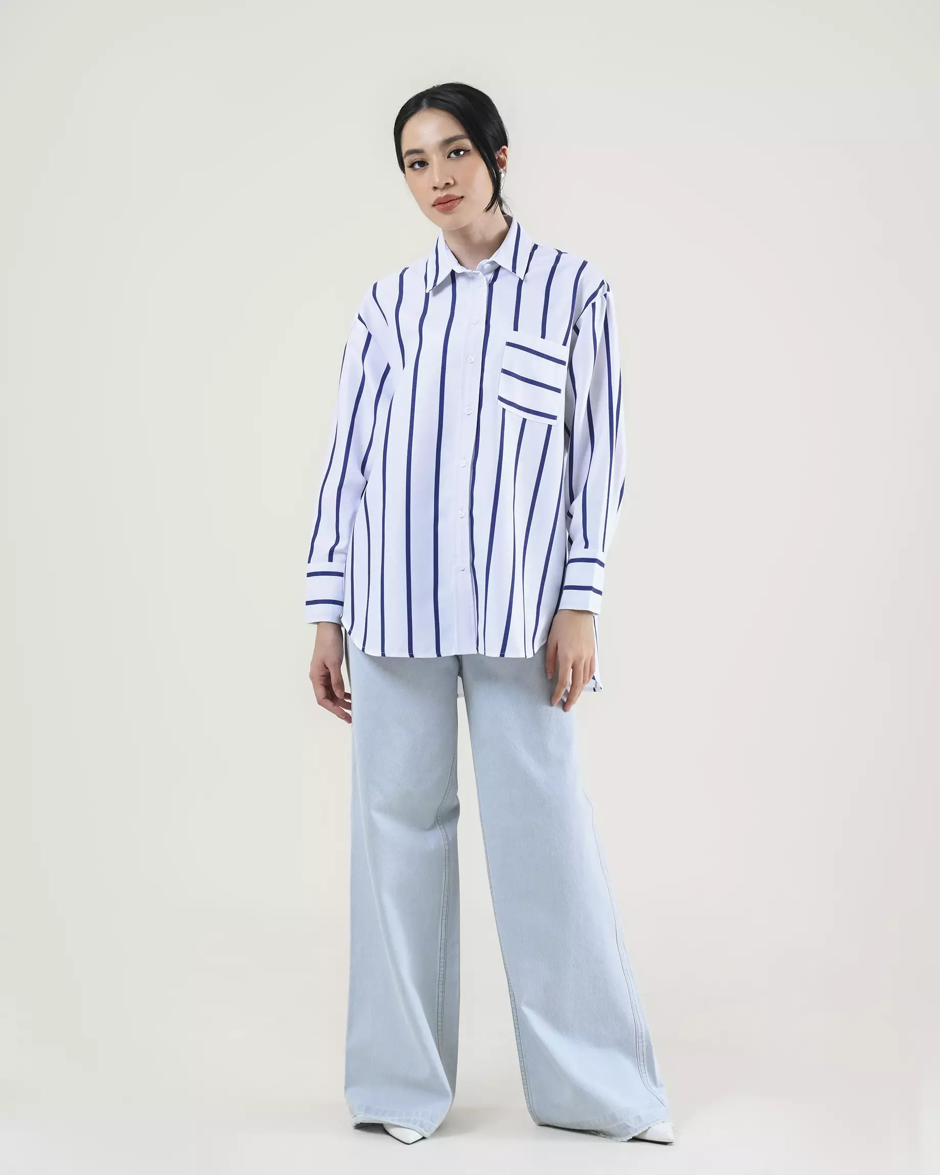 Geulis.id PIPER SHIRT - Stripescobalt