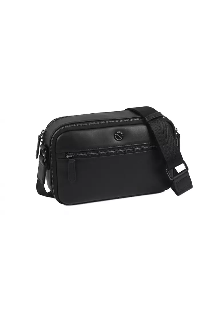 Men’s Premium Leather Crossbody Messenger Bag Shoulder Sling for Travel, Work & Casual Use
