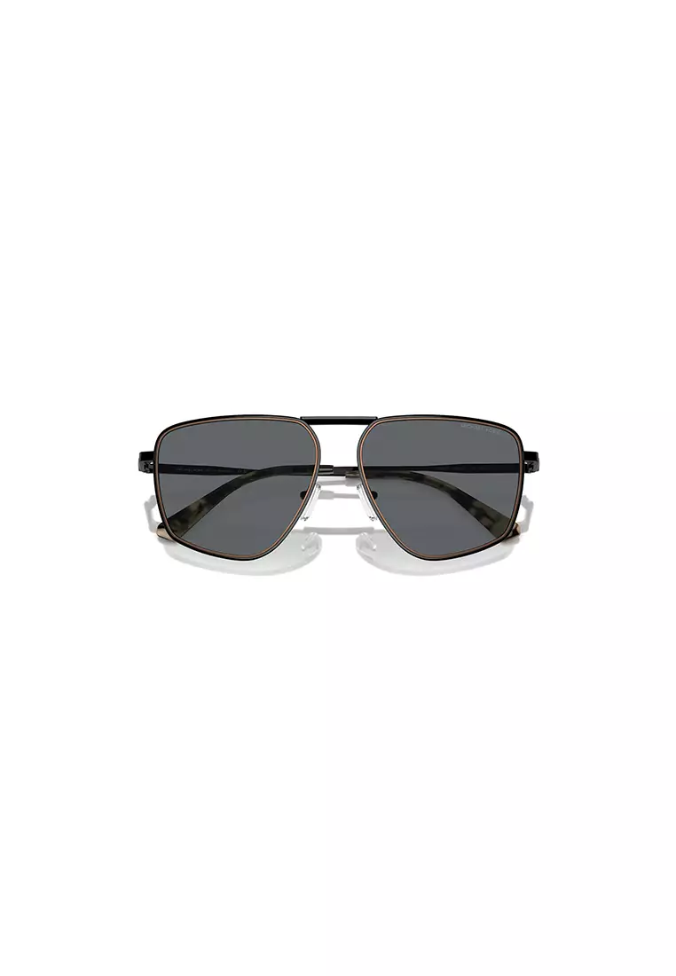 Men's Pilot Frame Black Metal Sunglasses - MK1153