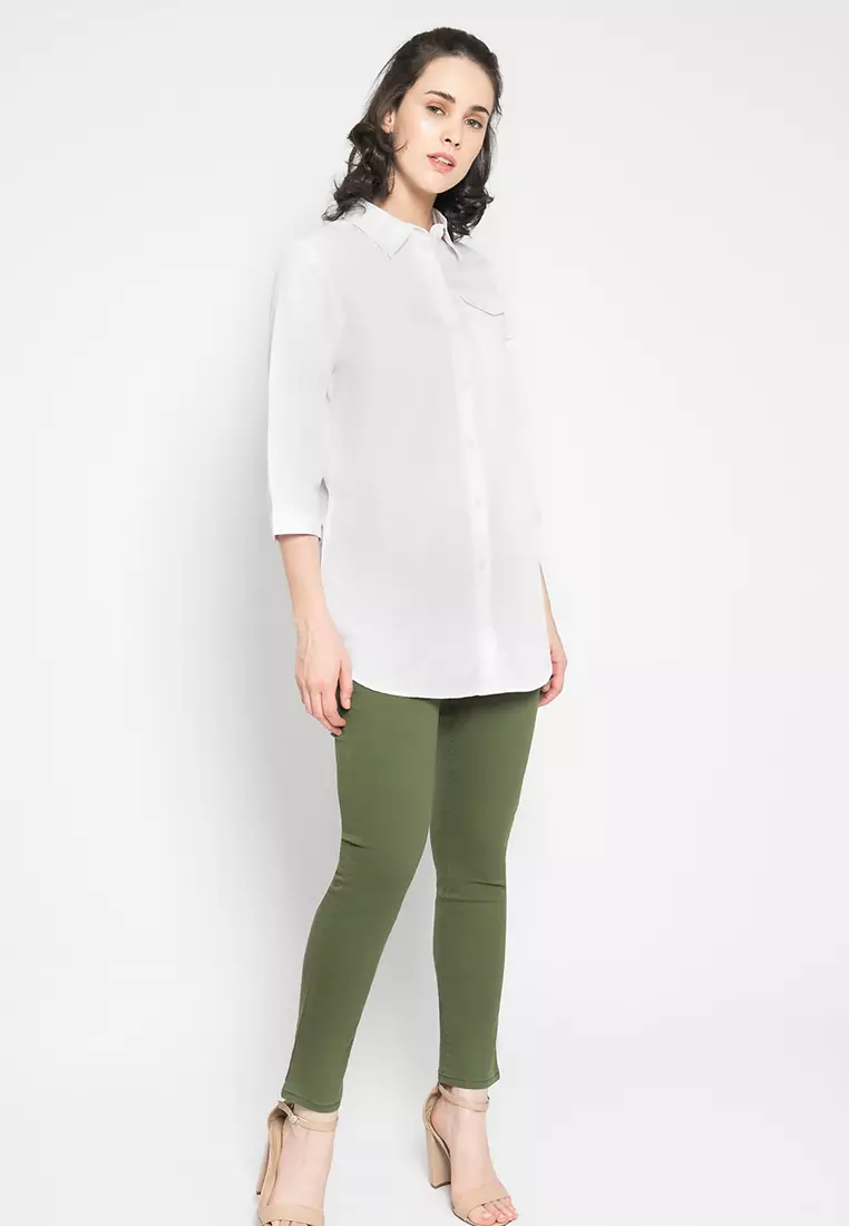 LGS - Celana Wanita - Jeans - Hijau Army - LLCT.118.931.878.7C