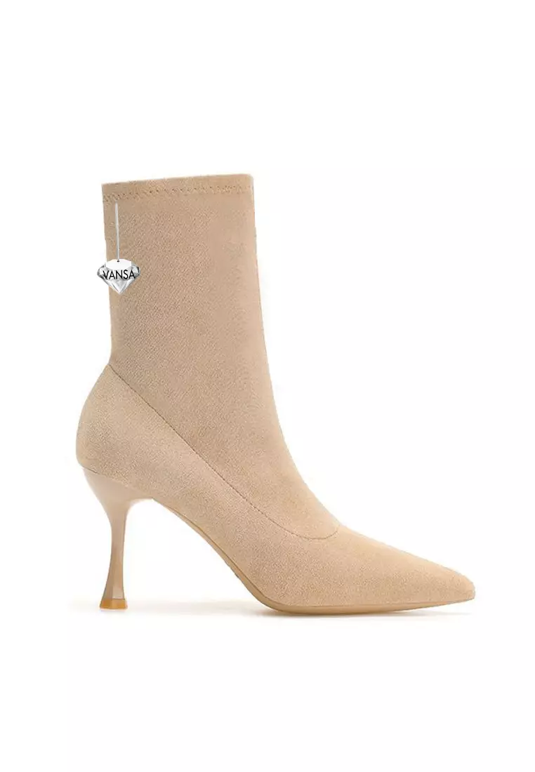Discount on Twenty Eight Shoes  shoes - SKU: VANSA Comfortable Elastic Suede Short Boots VSW-B-1975