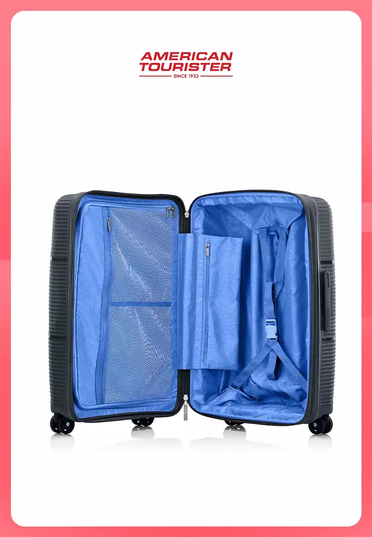 Bundle American Tourister Koper Ezylif Cabin Black + Ezylif Medium Black