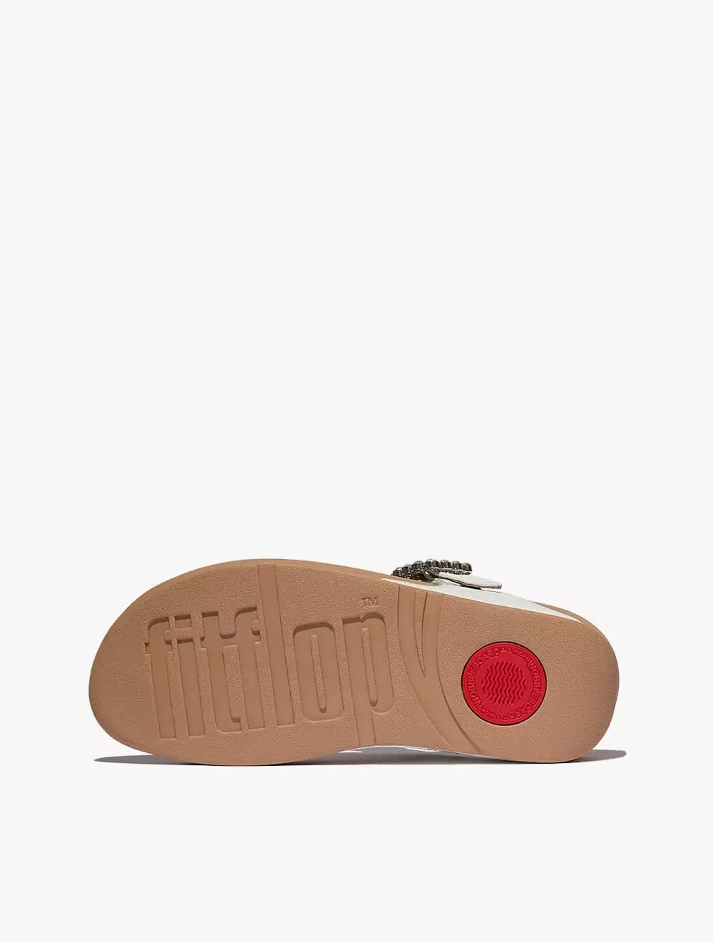 Fitflop Lulu Crystal-Buckle Leather Toe-Post Sandals - Urban White
