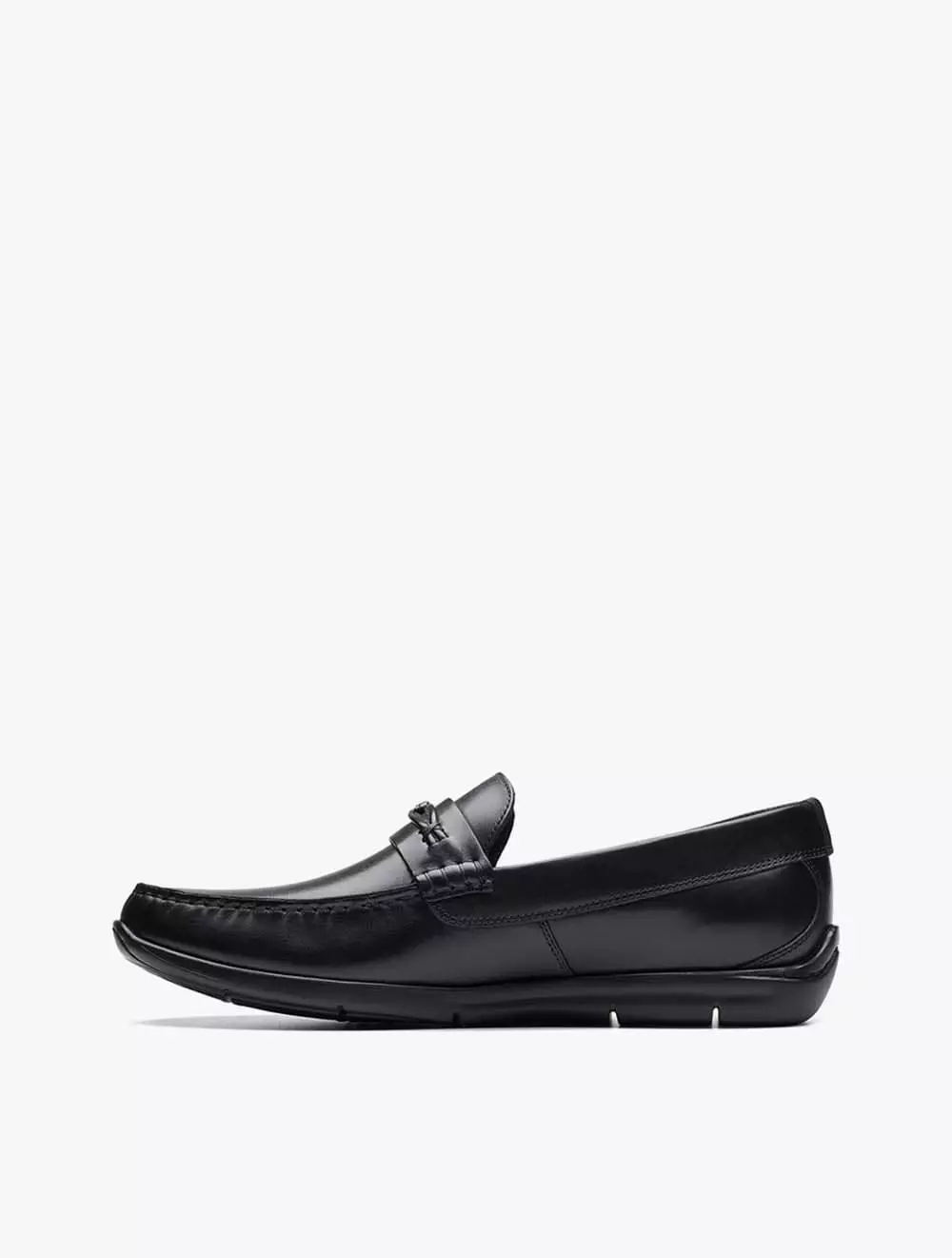 Jual Clarks Clarks Karlock Trim Men's Loafers- Black Leather Original ...