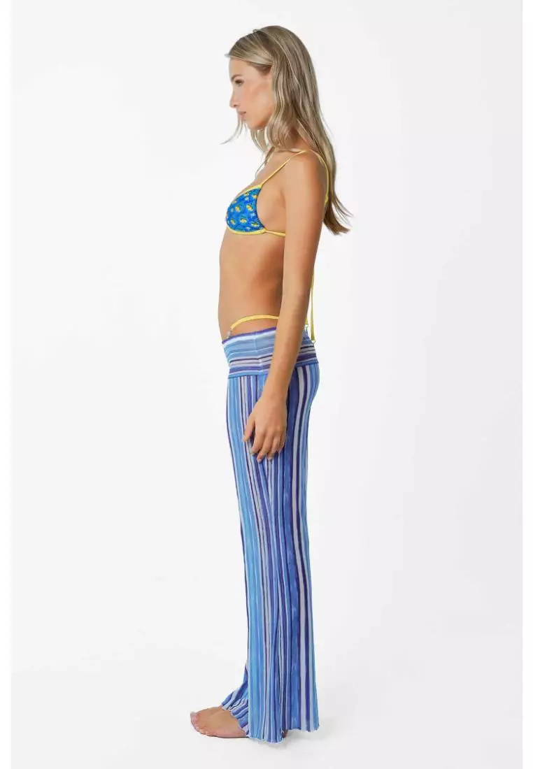 Caitlin Low Waist Mesh Pants / Ocean Stripe