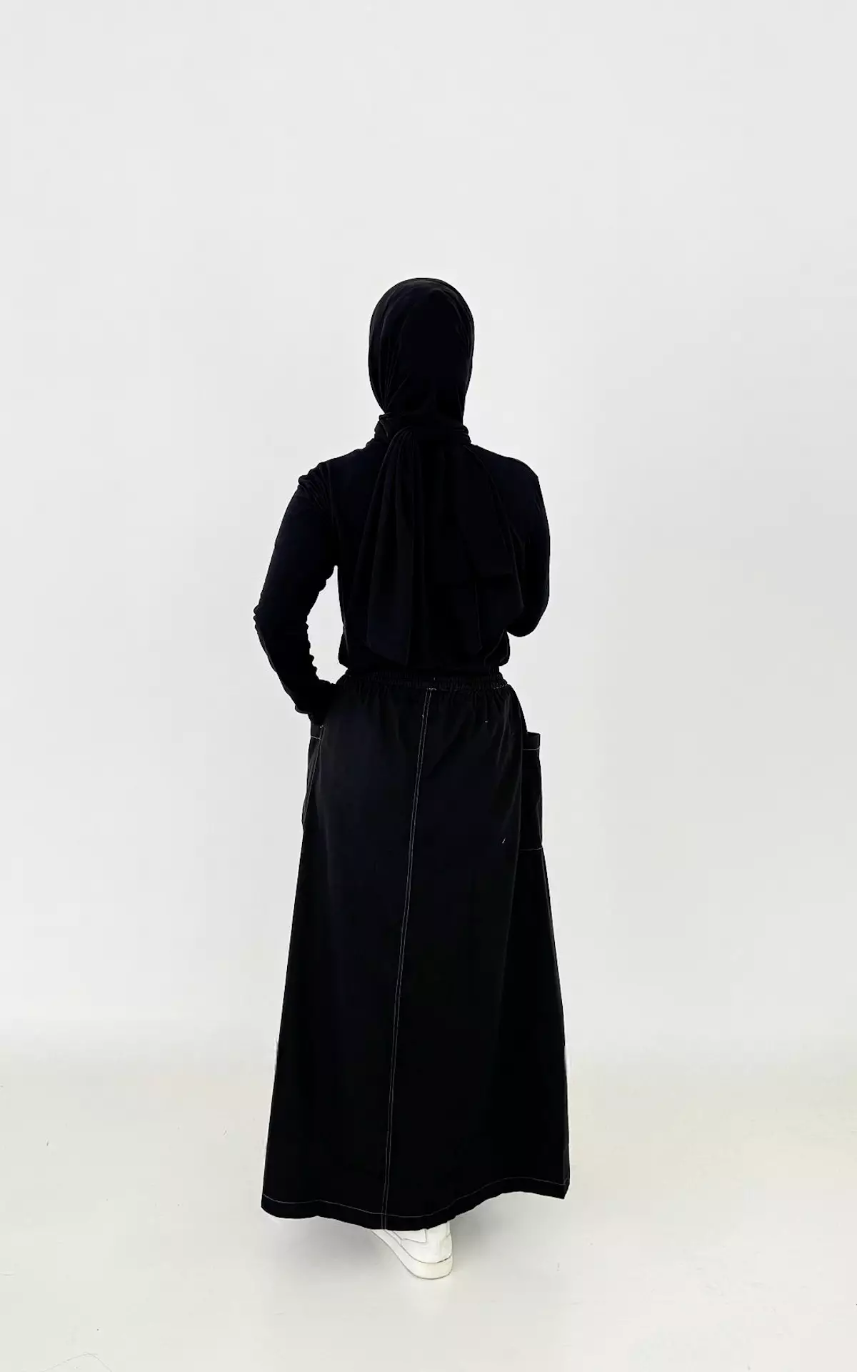 Tari Cotton Skirt (Rok Basic Flare) HITAM