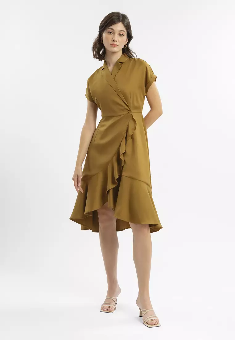Minimal Princess Dress Deep Mustard