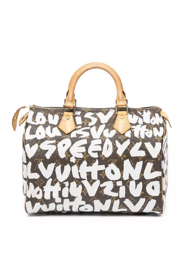 Stephen Sprouse x Louis Vuitton Monogram Grey Graffiti Speedy 30