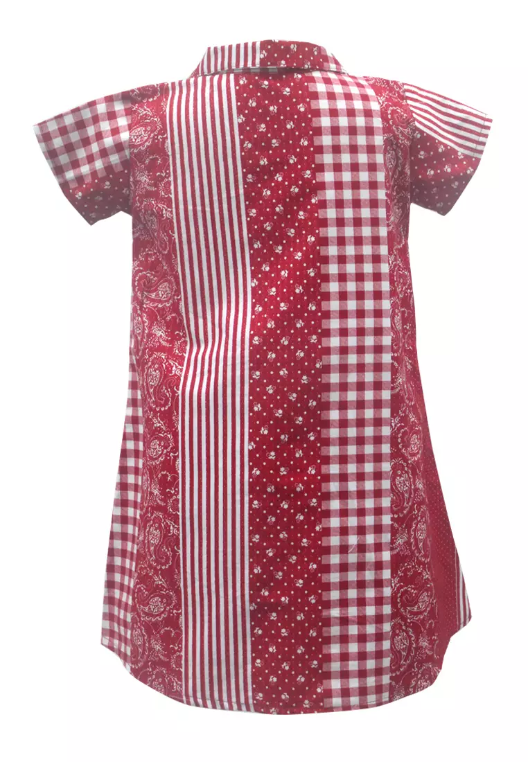 Two Mix Dress Anak / Home Dress / Dress Rumah Fashion Y858